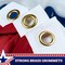 G128 USA Pleated Fan Flag, 2x4 Feet American USA Bunting Decoration Flags Printed Patriotic Stars & Stripes with Canvas Header and Brass Grommets
